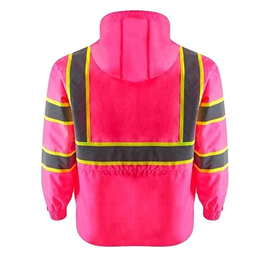 Hestic Sports Wear Construction Reflective Clothes Safety Reflective Jacket High Visibility Workwear Safety Workers Bomber Waterproof Jacket